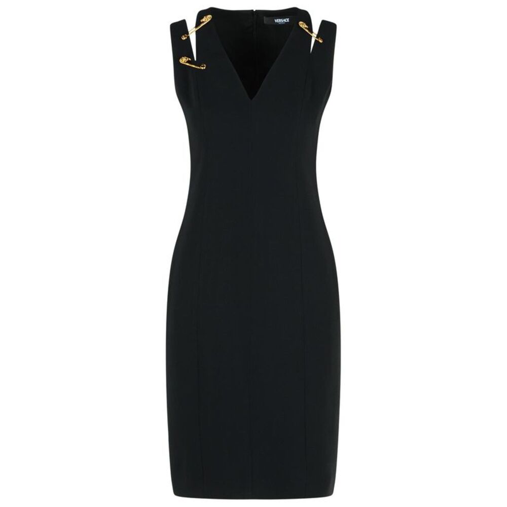 Versace Black Viscose Blend Dress Women